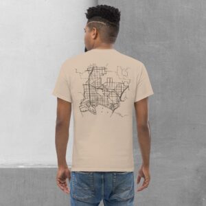 Alternative view of Long Beach Patch/Map (front/back) T-shirt - Men's classic tee