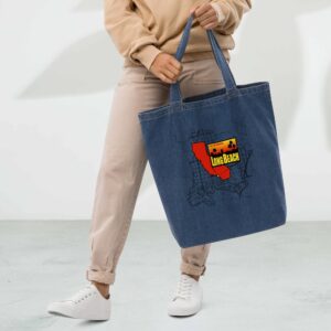 Alternative view of Long Beach Map Tote Bag - XL Organic Denim