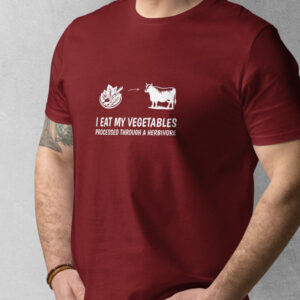 Carnivore / Herbivore - "I eat my vegetables..." T-shirt - Organic cotton unisex tee