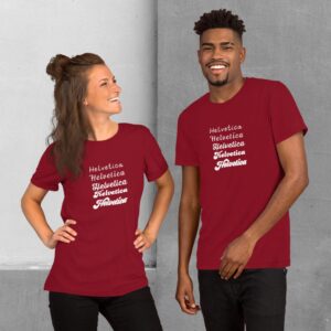 Alternative view of Definitely Not Helvetica T-shirt - Unisex staple tee