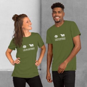Alternative view of Carnivore / Herbivore - "I eat my vegetables..." T-shirt - Unisex staple tee