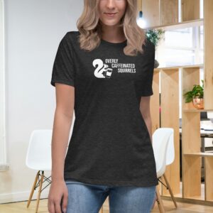 Alternative view of Overly Caffeinated Squirrels T-shirt - Premium women's relaxed tee